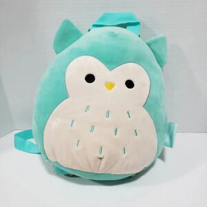 Winston the Owl Green  Squishmallow Backpack.